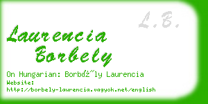 laurencia borbely business card